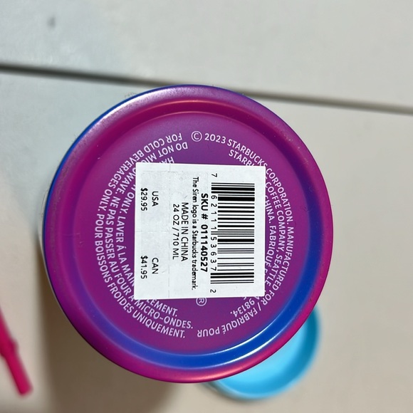 Starbucks Rainbow Tumbler Cup Venti - Ombre Gradient Tie Dye 2023 - Picture 5 of 5